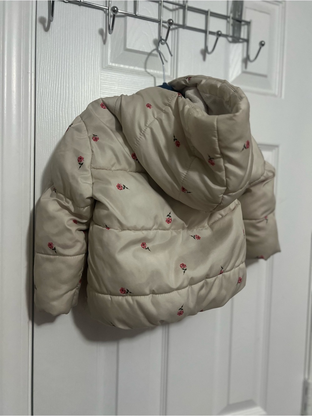 Old Navy Infant Puffer Jacket -Rose Print